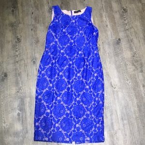 Ivanka Trump Blue Lace Dress sz 14